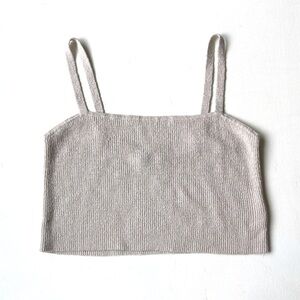 Madewell Cropped Square-Neck Sweater Tank